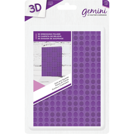 Gemini Dots and Squares Embossing Folder (GEM-EFA6-3D-DS) Gemini Dots and Squares Embossing Folder (GEM-EFA6-3D-DS)
