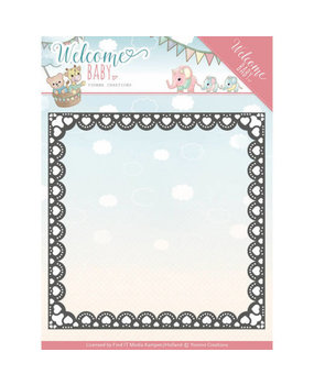 Yvonne Creations Welcome Baby Heart Frame Cutting Die (YCD10153)
