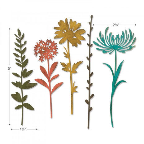 Sizzix Thinlits Alterations Wildflower Stems #1 (664163) Sizzix Thinlits Alterations Wildflower Stems #1 (664163)