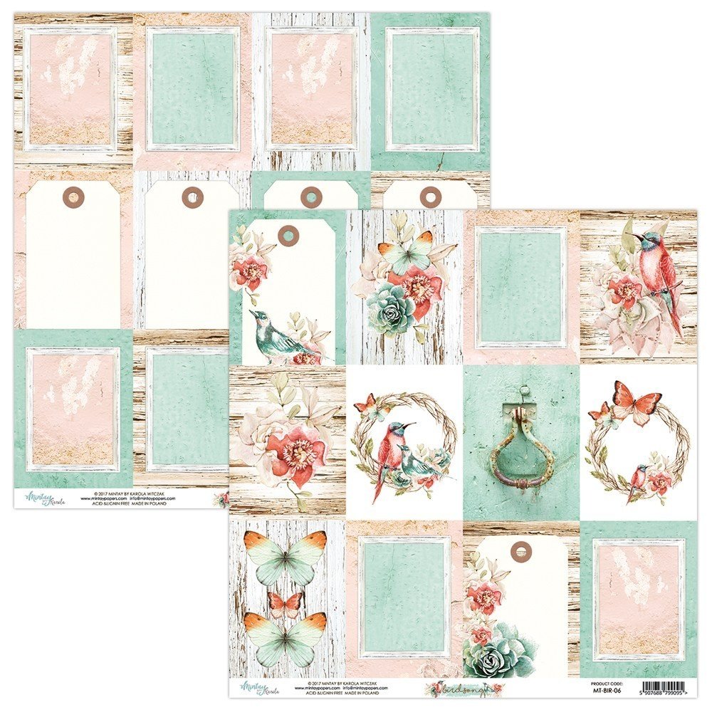 Mintay Bird Song 12x12 Inch Scrapbooking Paper Set (MT-BIR-07) Mintay Bird Song 12x12 Inch Scrapbooking Paper Set (MT-BIR-07)