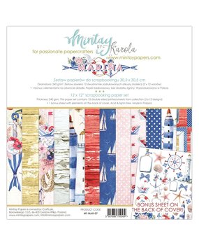 Mintay Marina 12x12 Inch Scrapbooking Paper Set (MT-MAR-07) Mintay Marina 12x12 Inch Scrapbooking Paper Set (MT-MAR-07)