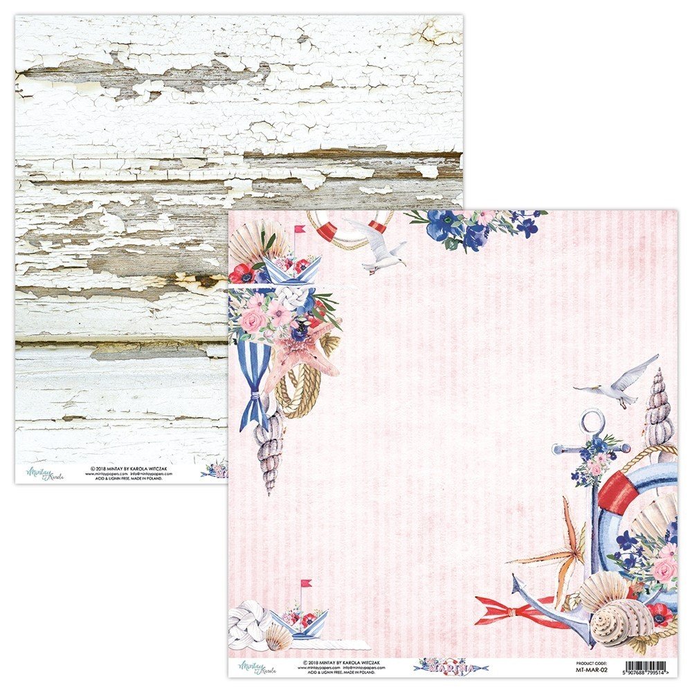 Mintay Marina 12x12 Inch Scrapbooking Paper Set (MT-MAR-07) Mintay Marina 12x12 Inch Scrapbooking Paper Set (MT-MAR-07)