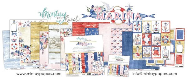 Mintay Marina 12x12 Inch Scrapbooking Paper Set (MT-MAR-07) Mintay Marina 12x12 Inch Scrapbooking Paper Set (MT-MAR-07)