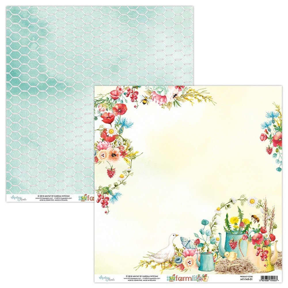 Mintay Farmlife 12x12 Inch Scrapbooking Paper Set (MT-FAR-07) Mintay Farmlife 12x12 Inch Scrapbooking Paper Set (MT-FAR-07)