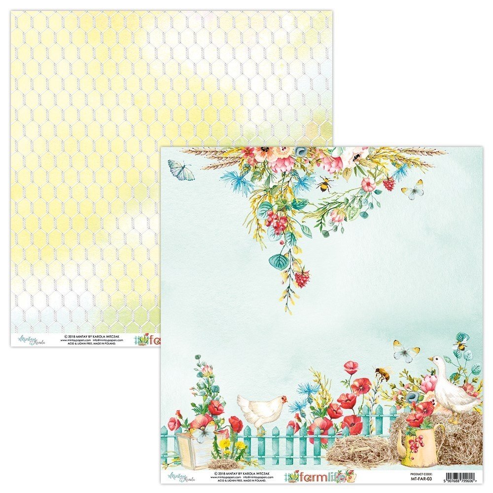 Mintay Farmlife 12x12 Inch Scrapbooking Paper Set (MT-FAR-07) Mintay Farmlife 12x12 Inch Scrapbooking Paper Set (MT-FAR-07)