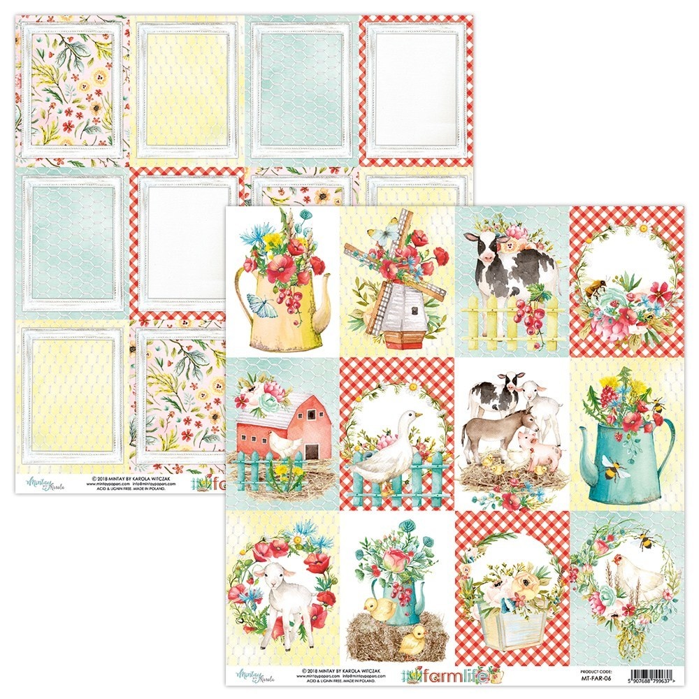 Mintay Farmlife 12x12 Inch Scrapbooking Paper Set (MT-FAR-07 ...