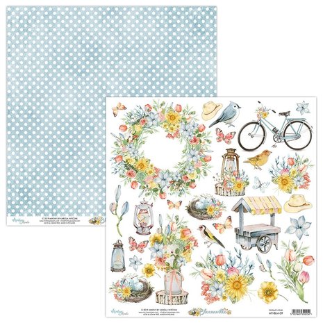 Mintay Bloomville 12x12 Inch Scrapbooking Paper Set (MT-BLM-07)