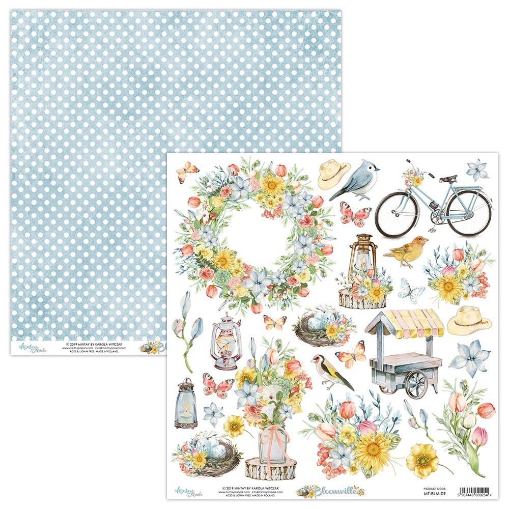 Mintay Bloomville 12x12 Inch Scrapbooking Paper Set (MT-BLM-07 ...