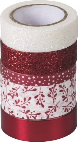 Heyda Deco Tape Mix Christmas Red (203584522)