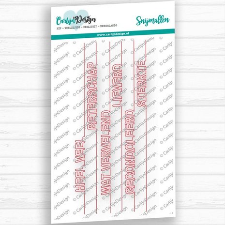Carlijn Design Snijmal Randwoorden Sterkte (CDSN-0012)