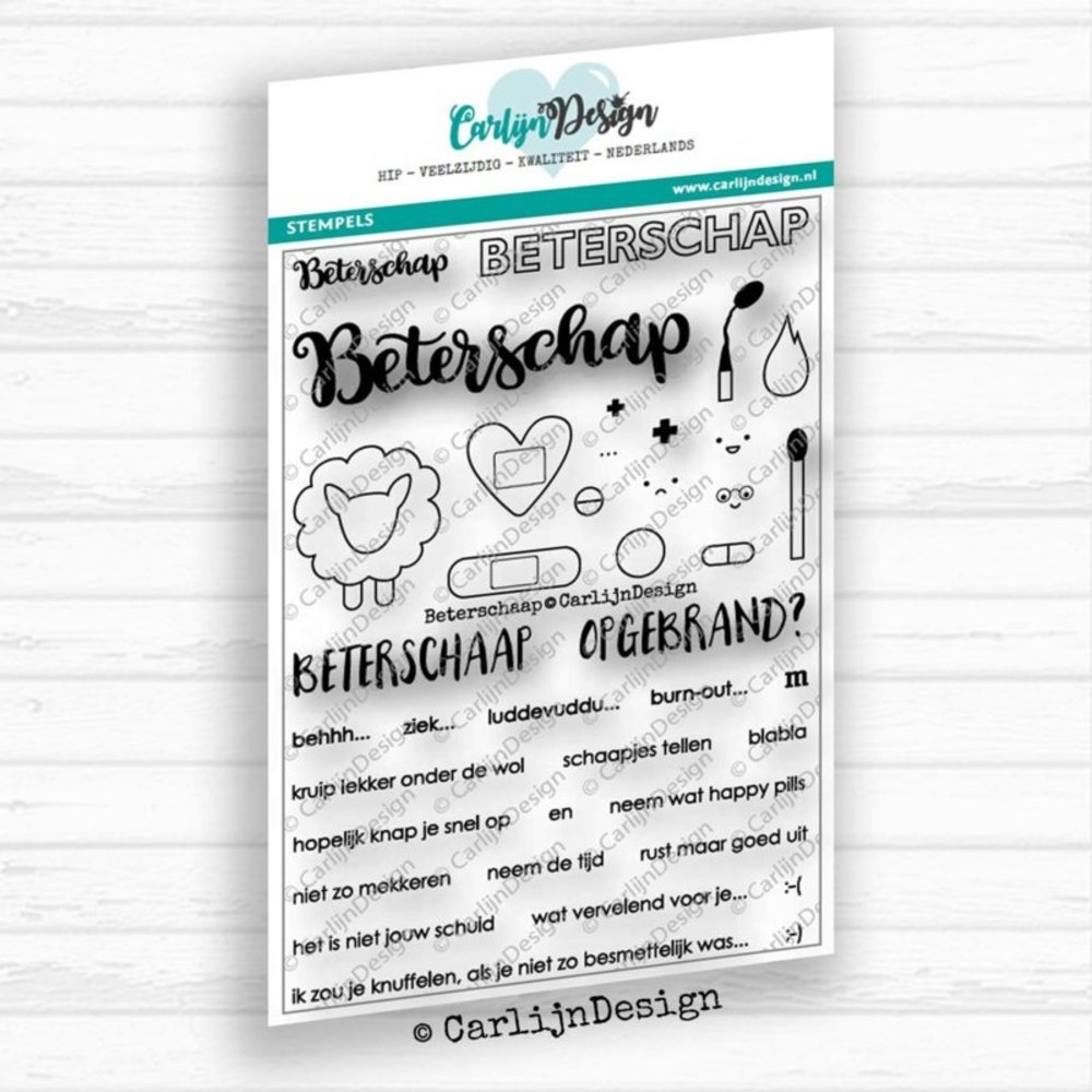 Carlijn Design Clear Stamps Beterschaap (CDST0022) Carlijn Design Clear Stamps Beterschaap (CDST0022)