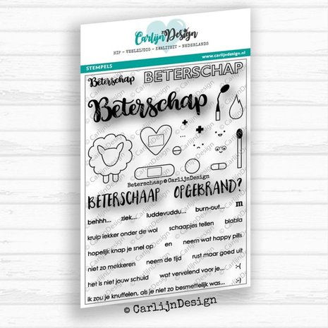 Carlijn Design Clear Stamps Beterschaap (CDST0022) Carlijn Design Clear Stamps Beterschaap (CDST0022)