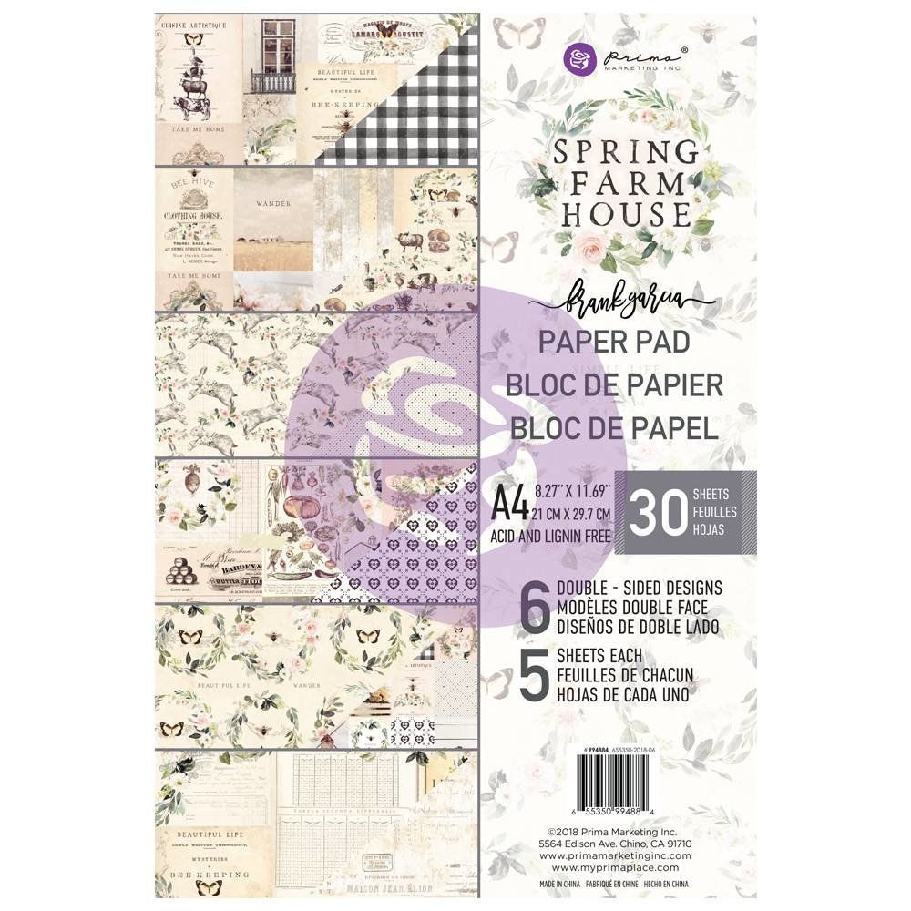 Prima Marketing Inc Spring Farmhouse A4 Inch Paper Pad (994884) Prima Marketing Inc Spring Farmhouse A4 Inch Paper Pad (994884)