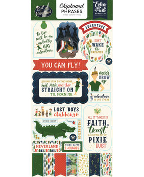 Echo Park Lost in Neverland 6x13 Inch Chipboard Phrases (LIN179022) Echo Park Lost in Neverland 6x13 Inch Chipboard Phrases (LIN179022)