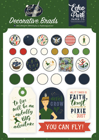 Echo Park Lost in Neverland Decorative Brads (LIN179020) Echo Park Lost in Neverland Decorative Brads (LIN179020)