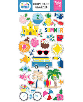 Echo Park I Love Summer 6x13 Inch Chipboard Accents (SU178021) Echo Park I Love Summer 6x13 Inch Chipboard Accents (SU178021)