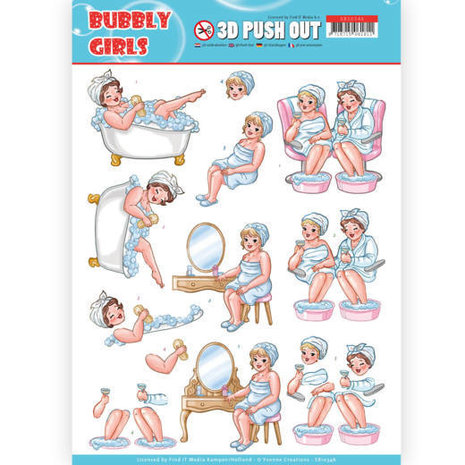 Yvonne Creations 3D Push Out Bubbly Girls Bubbly Bath (SB10346) Yvonne Creations 3D Push Out Bubbly Girls Bubbly Bath (SB10346)