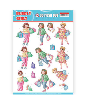 Yvonne Creations 3D Push Out Bubbly Girls Shopping (SB10347)