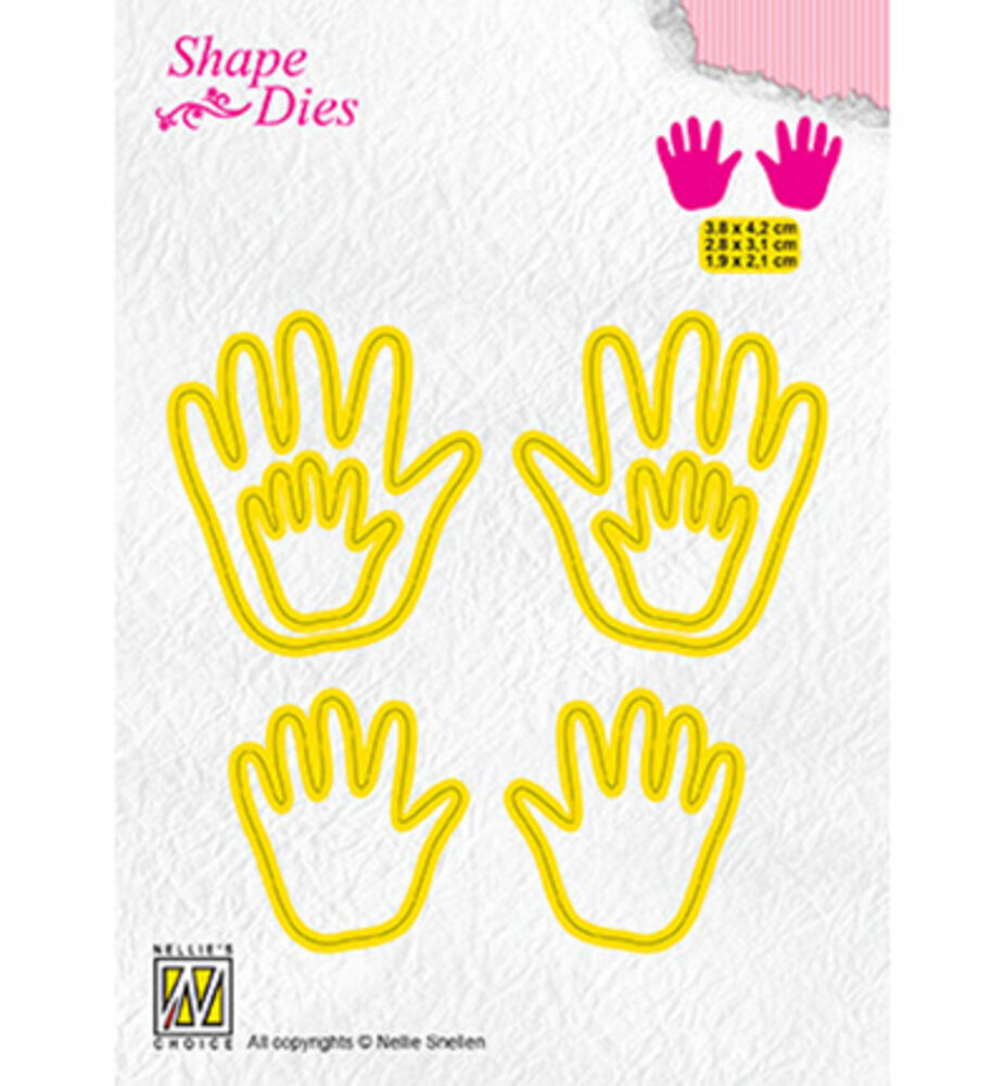 Nellie Snellen Shape Die 3x Baby Hands (SD165) Nellie Snellen Shape Die 3x Baby Hands (SD165)