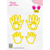 Nellie Snellen Shape Die 3x Baby Hands (SD165)