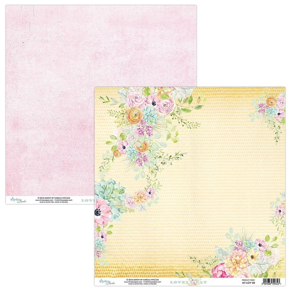 Mintay Lovely Day 12x12 Inch Scrapbooking Paper Set (MT-LOV-07)