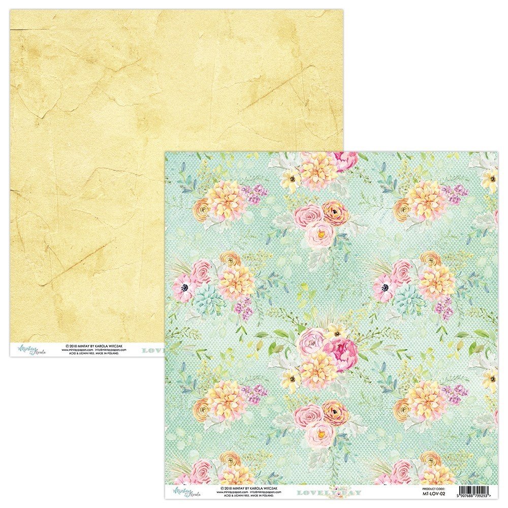 Mintay Lovely Day 12x12 Inch Scrapbooking Paper Set (MT-LOV-07)