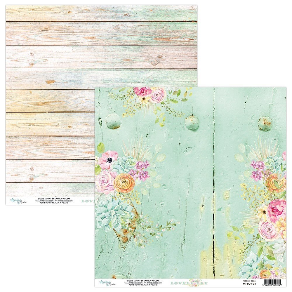 Mintay Lovely Day 12x12 Inch Scrapbooking Paper Set (MT-LOV-07)