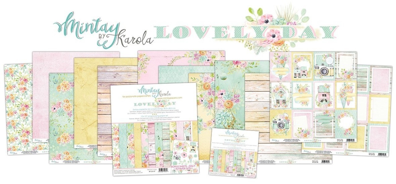 Mintay Lovely Day 12x12 Inch Scrapbooking Paper Set (MT-LOV-07)