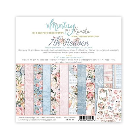 Mintay 7th Heaven 6x6 Inch Scrapbooking Paper Pad (MT-7TH-08) Mintay 7th Heaven 6x6 Inch Scrapbooking Paper Pad (MT-7TH-08)
