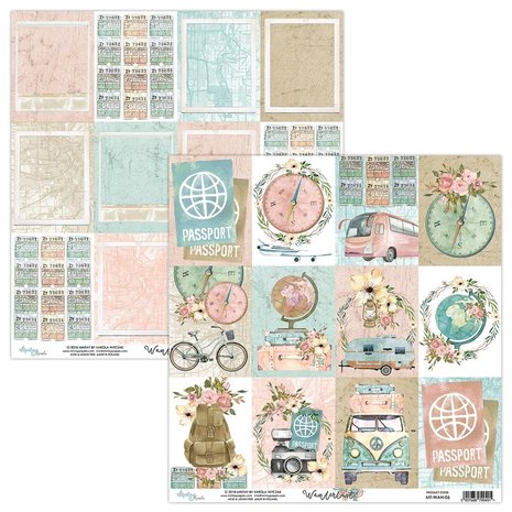 Mintay Wanderlust 6x6 Inch Scrapbooking Paper Pad (MT-WAN-08)