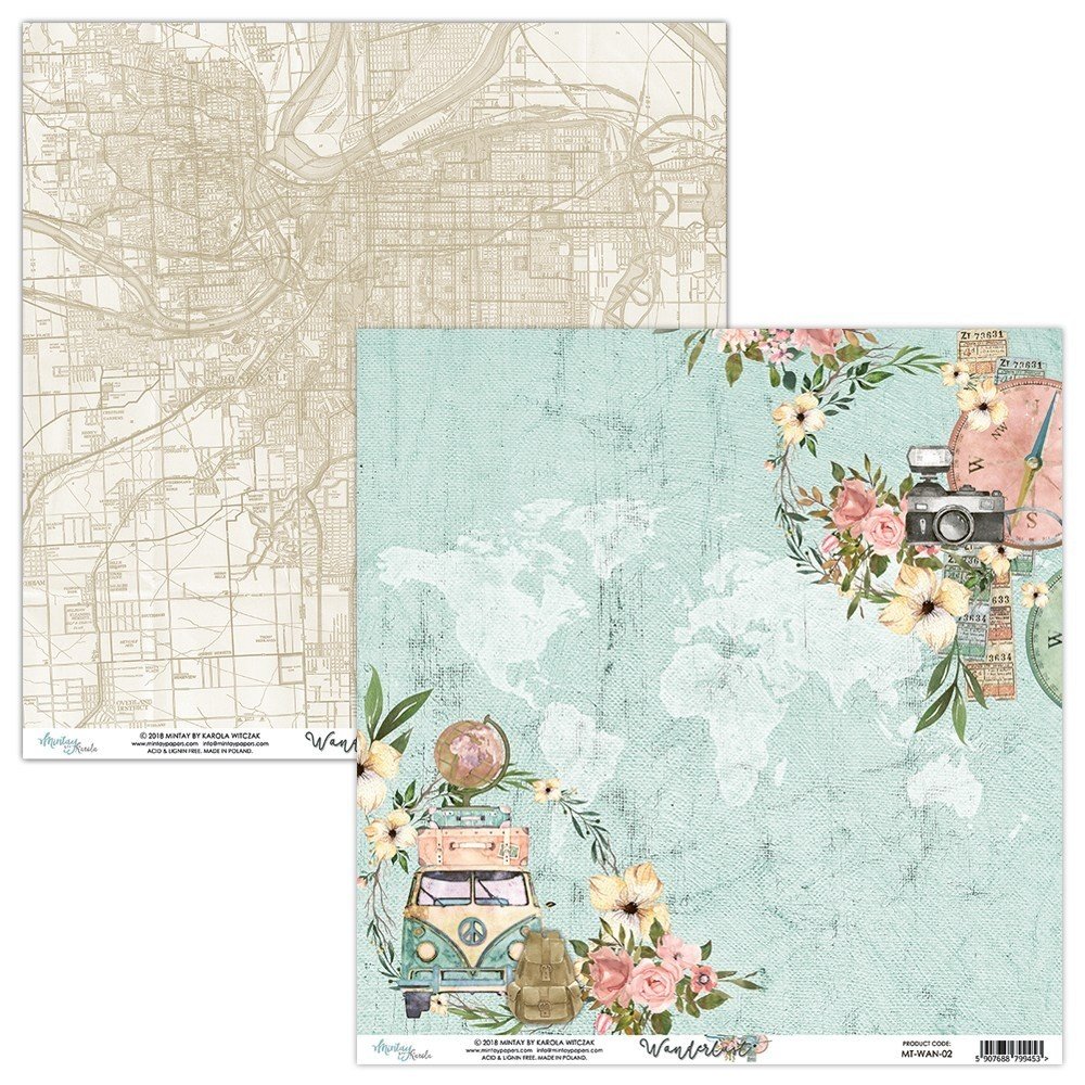 Mintay Wanderlust 6x6 Inch Scrapbooking Paper Pad (MT-WAN-08)