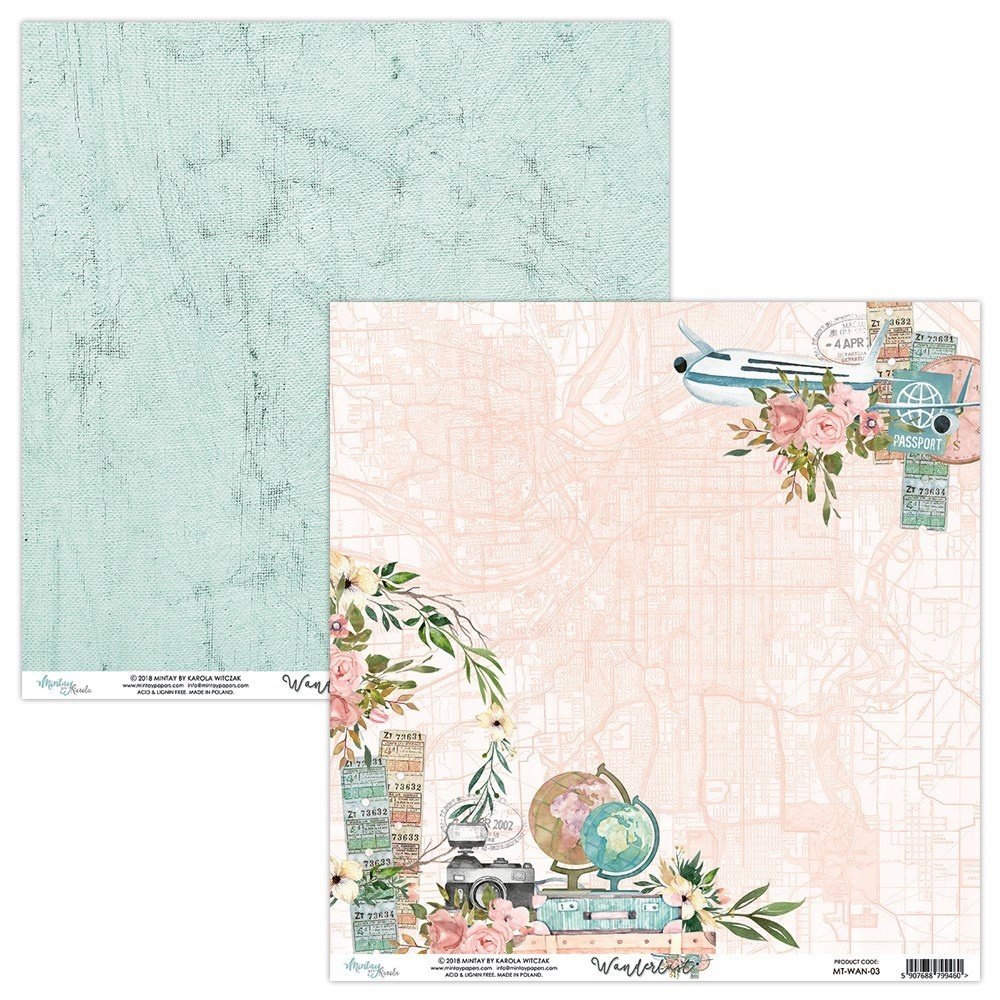 Mintay Wanderlust 6x6 Inch Scrapbooking Paper Pad (MT-WAN-08)