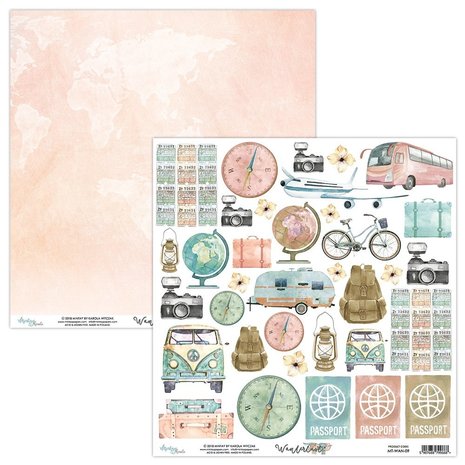 Mintay Wanderlust 6x6 Inch Scrapbooking Paper Pad (MT-WAN-08)