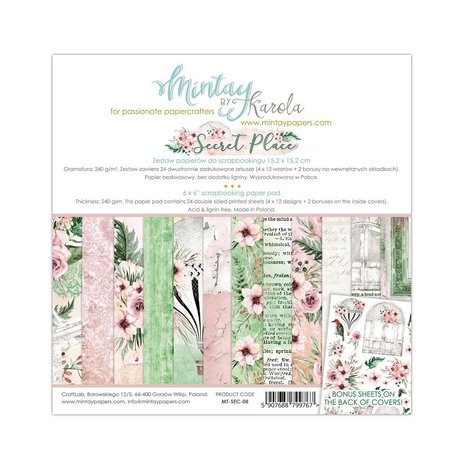 Mintay Secret Place 6x6 Inch Scrapbooking Paper Pad (MT-SEC-08) Mintay Secret Place 6x6 Inch Scrapbooking Paper Pad (MT-SEC-08)