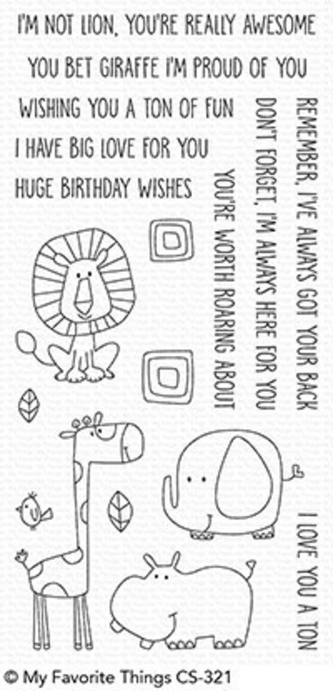 My Favorite Things Safari Friends Clear Stamps (CS-321)