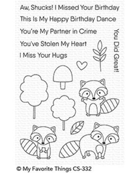 My Favorite Things Friendly Raccoons Clear Stamps (CS-332)