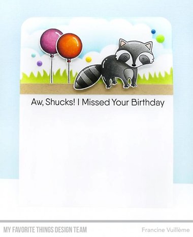 My Favorite Things Friendly Raccoons Clear Stamps (CS-332)