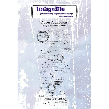 IndigoBlu Open your Heart A6 Rubber Stamp (IND0504PC)