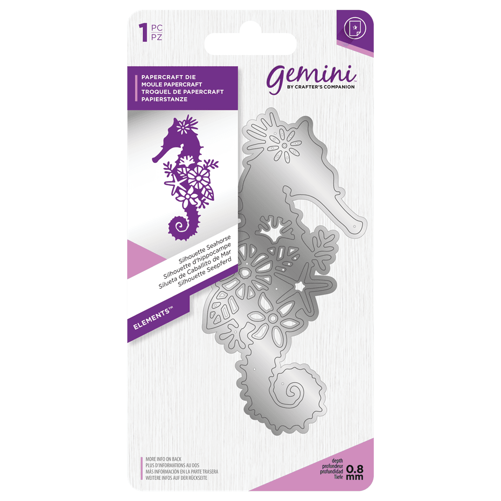 Gemini Silhouette Seahorse Papercraft Die (GEM-MD-ELE-SSEA) Gemini Silhouette Seahorse Papercraft Die (GEM-MD-ELE-SSEA)