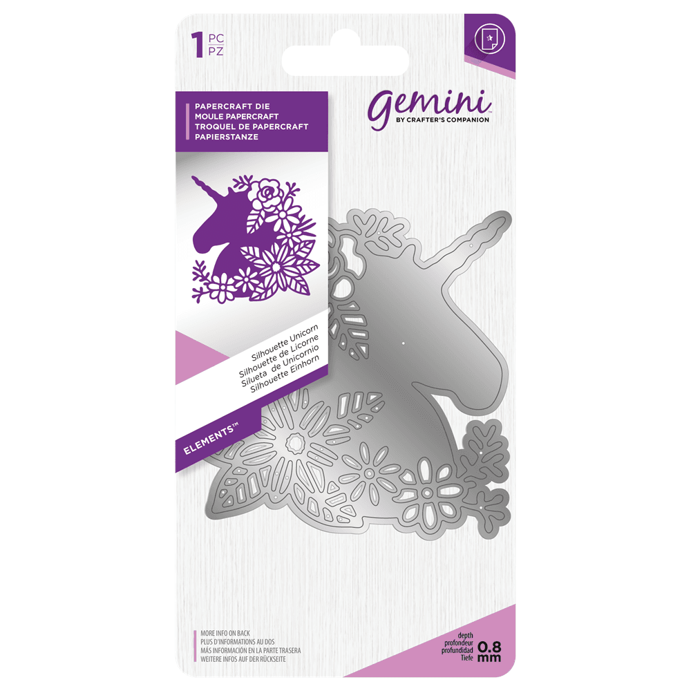 Gemini Silhouette Unicorn Papercraft Die (GEM-MD-ELE-SUNI) Gemini Silhouette Unicorn Papercraft Die (GEM-MD-ELE-SUNI)
