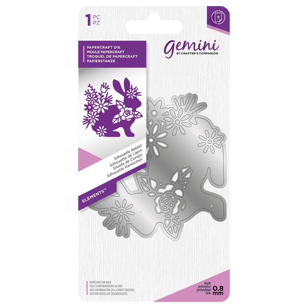 Gemini Silhouette Rabbit Papercraft Die (GEM-MD-ELE-SRAB) Gemini Silhouette Rabbit Papercraft Die (GEM-MD-ELE-SRAB)