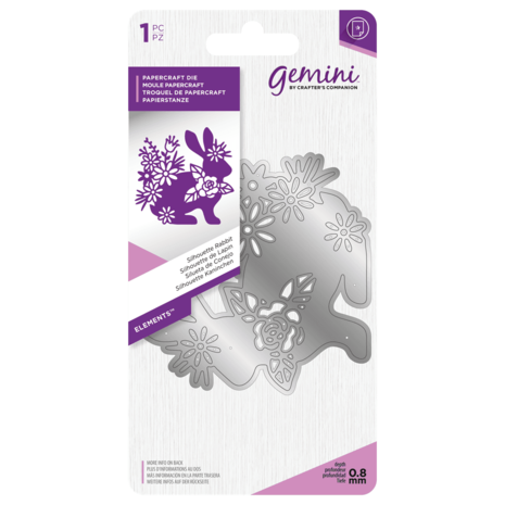 Gemini Silhouette Rabbit Papercraft Die (GEM-MD-ELE-SRAB) Gemini Silhouette Rabbit Papercraft Die (GEM-MD-ELE-SRAB)