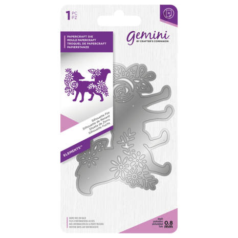 Gemini Silhouette Fox Papercraft Die (GEM-MD-ELE-SFOX) Gemini Silhouette Fox Papercraft Die (GEM-MD-ELE-SFOX)