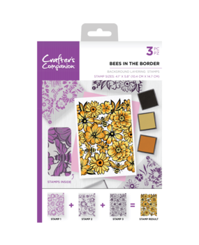 Crafter's Companion Bees in the Border Background Layering Stamps (CC-ST-CA-BKBEE)