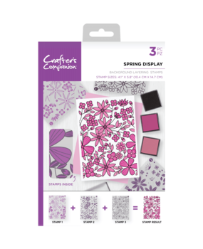 Crafter's Companion Spring Display Background Layering Stamps (CC-ST-CA-BKSPR)