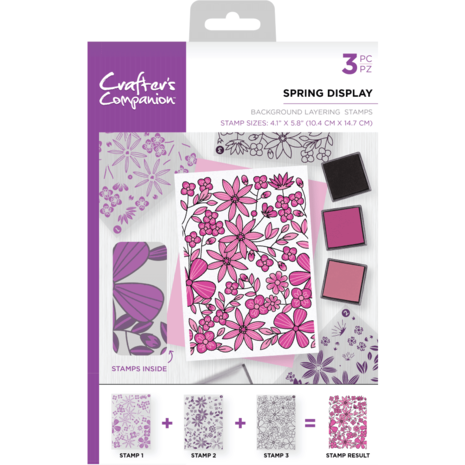 Crafter's Companion Spring Display Background Layering Stamps (CC-ST-CA-BKSPR) Crafter's Companion Spring Display Background Layering Stamps (CC-ST-CA-BKSPR)