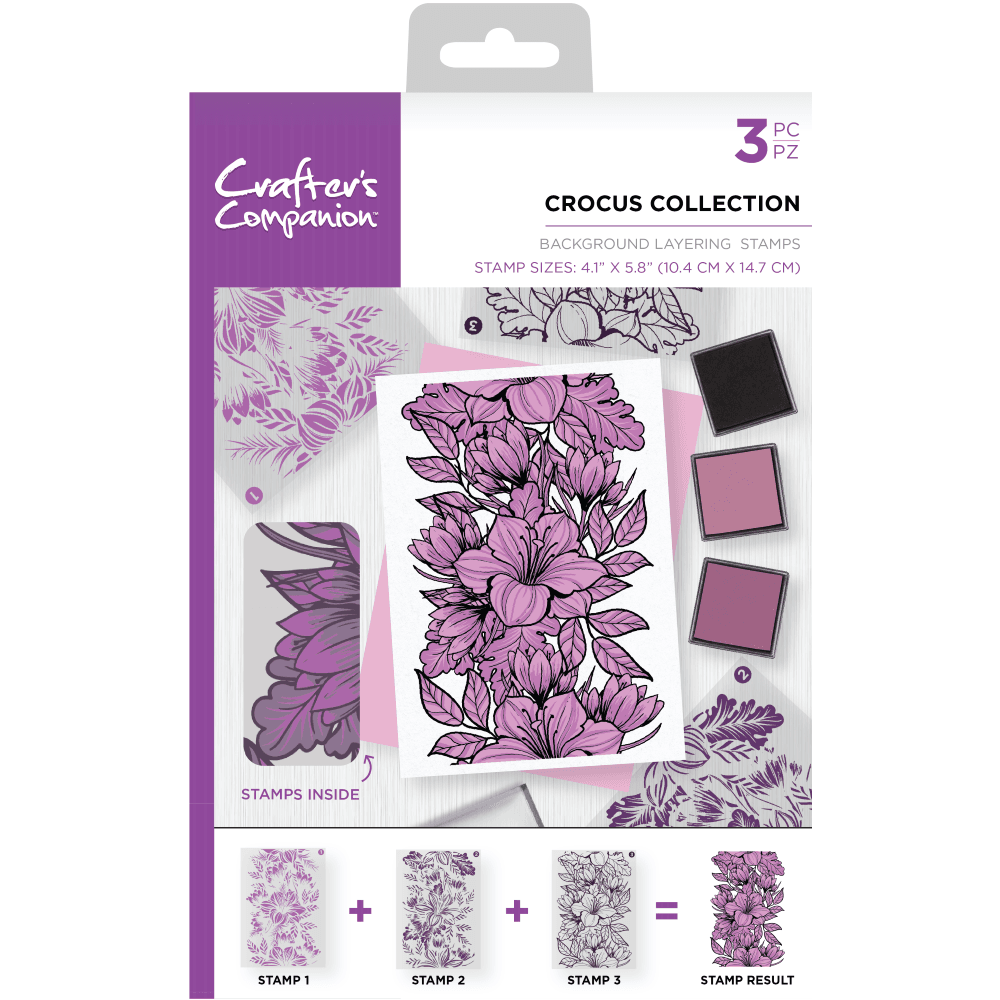 Crafter's Companion Crocus Collection Background Layering Stamps (CC-ST-CA-BKCRO) Crafter's Companion Crocus Collection Background Layering Stamps (CC-ST-CA-BKCRO)