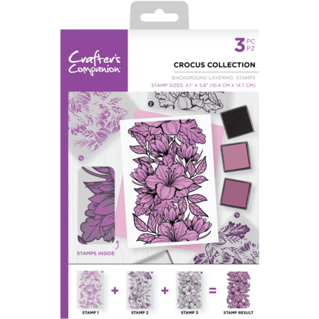 Crafter's Companion Crocus Collection Background Layering Stamps (CC-ST-CA-BKCRO) Crafter's Companion Crocus Collection Background Layering Stamps (CC-ST-CA-BKCRO)