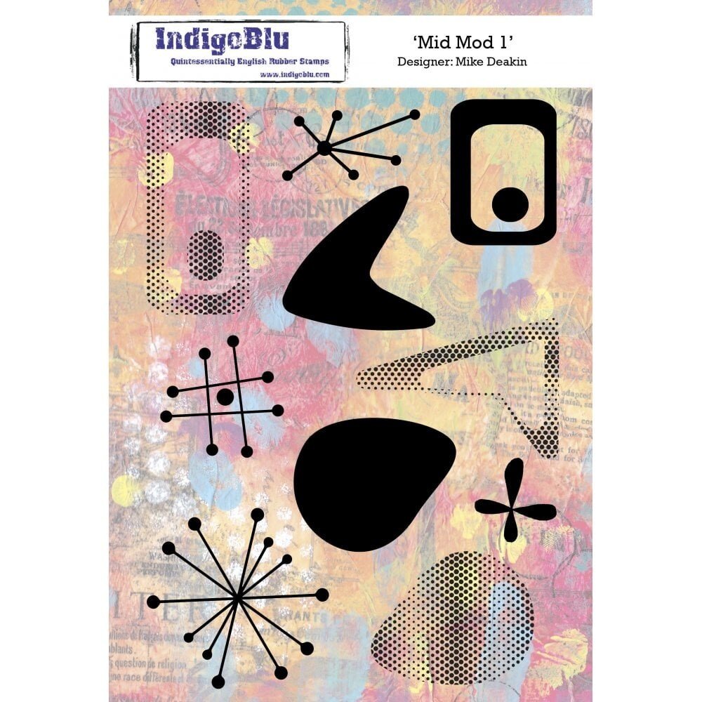 IndigoBlu Mid Mot 1 A5 Rubber Stamp (IND0523) IndigoBlu Mid Mot 1 A5 Rubber Stamp (IND0523)