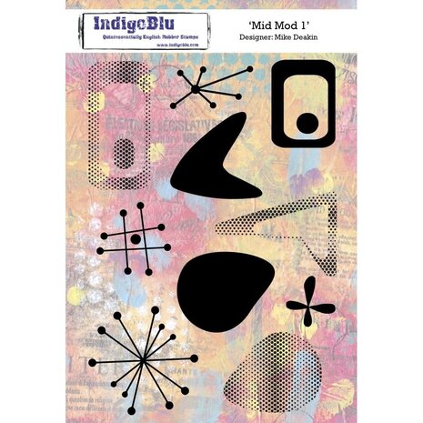 IndigoBlu Mid Mot 1 A5 Rubber Stamp (IND0523) IndigoBlu Mid Mot 1 A5 Rubber Stamp (IND0523)